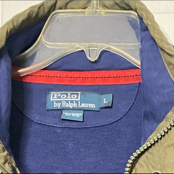 Vtg Polo Ralph Lauren Men's French Terry 1/4 Zip Pullover Sweater Size Large - Picture 3 of 9